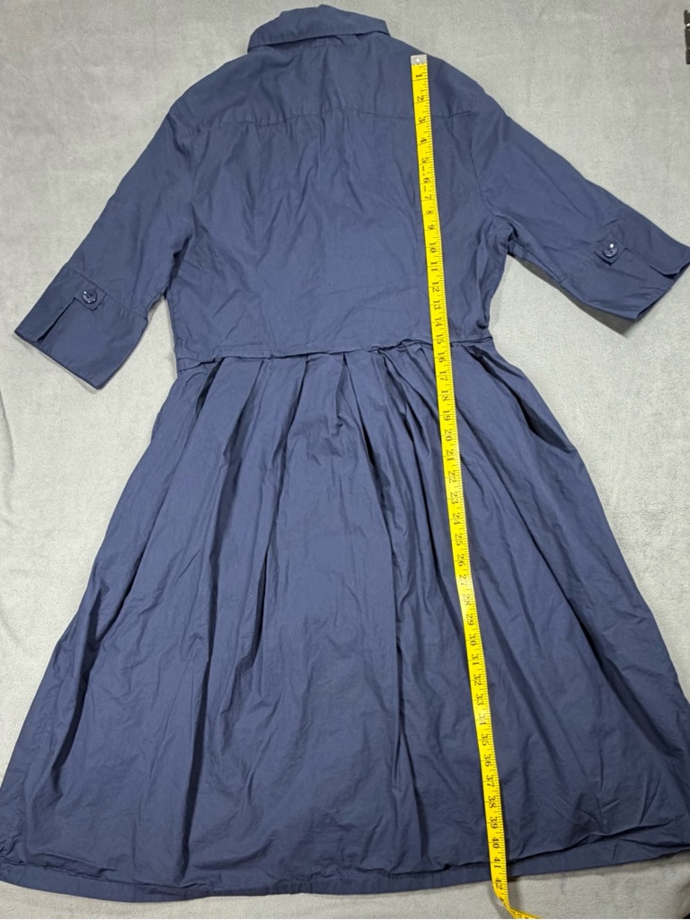 Bagutta Blue Button-Front Cotton Midi Dress - Picture 11 of 12